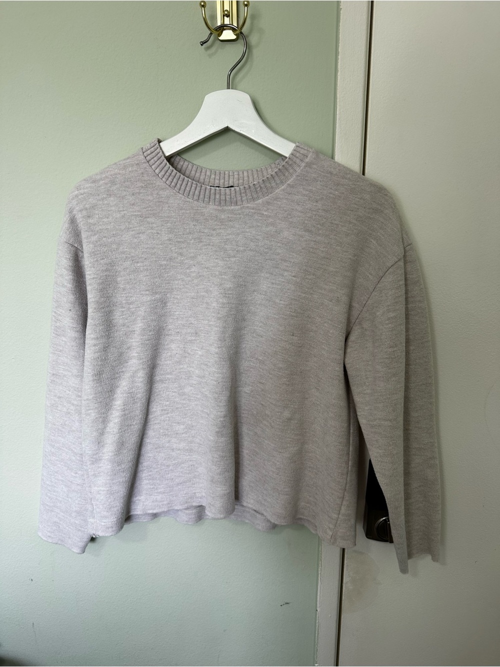 Light Silver Gray Crewneck Women’s Sweater size S